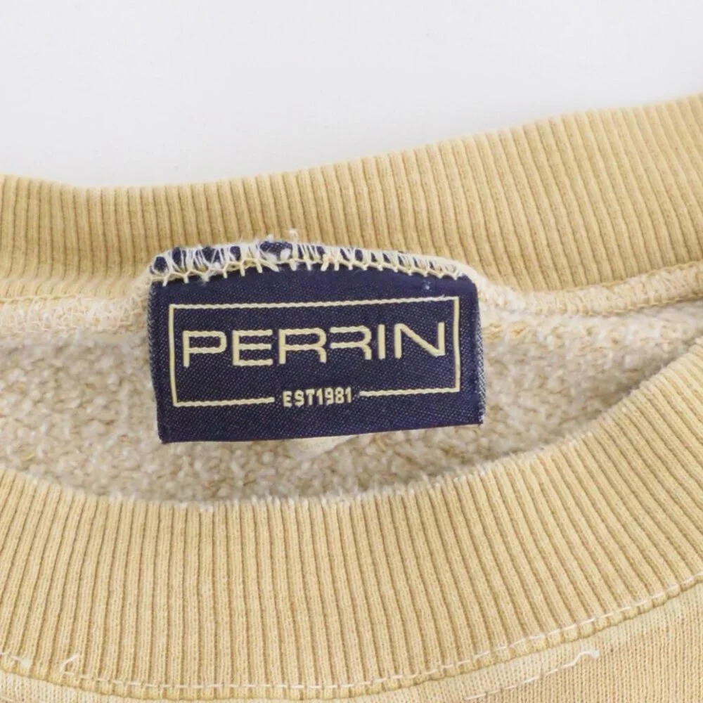 Vintage 90S Perrin Yellow Traverse City Mi Crew Neck Size 2XL - Picture 11 of 13